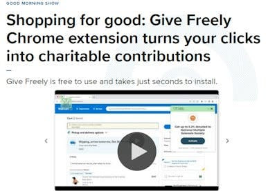 Image promoting Give Freely chrome extension